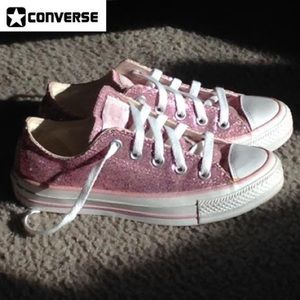 pink glitter converse